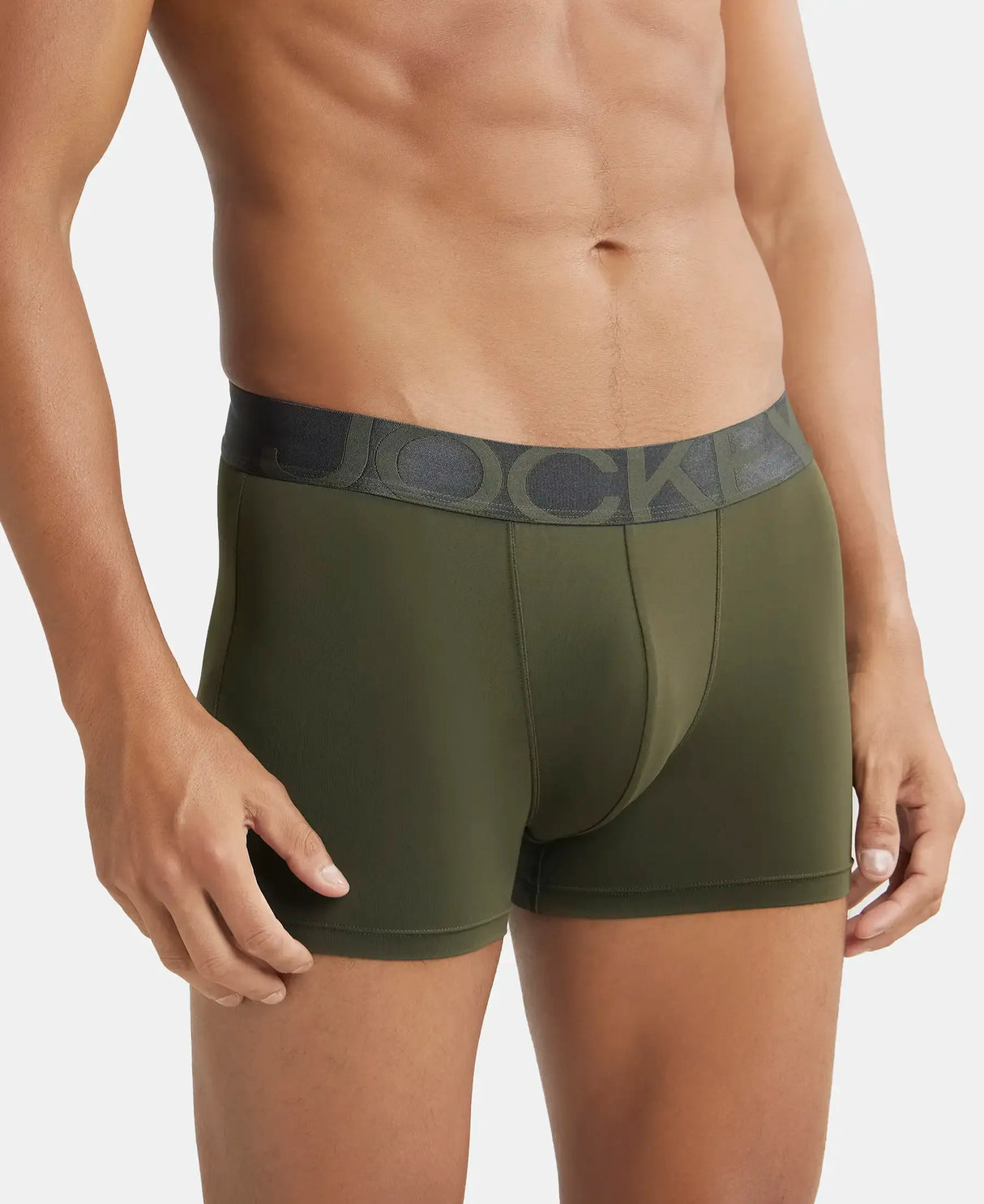 JOCKEY Tactel Microfiber Solid Trunk with Moisture Move Properties #IC28- Forest Night