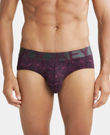 JOCKEY Tactel Microfiber Printed Brief With Moisture Move Properties #IC29- Potent Purple Printed