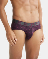 JOCKEY Tactel Microfiber Printed Brief With Moisture Move Properties #IC29- Potent Purple Printed