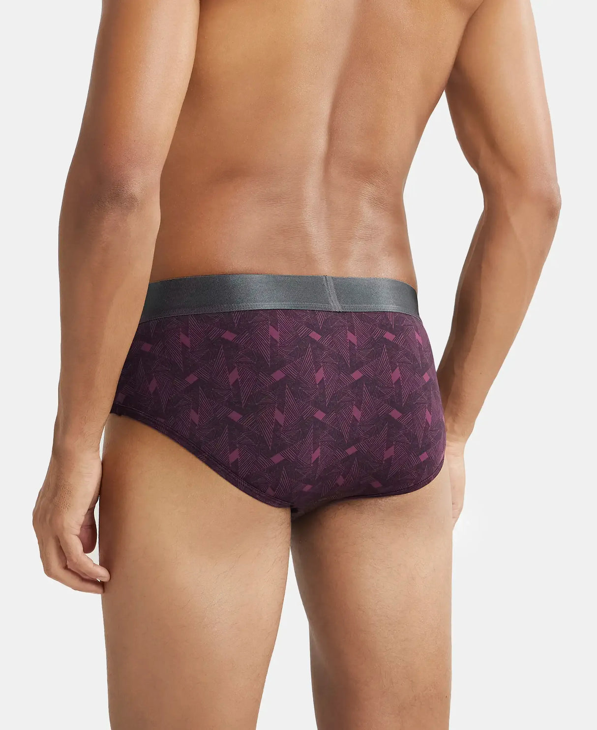 JOCKEY Tactel Microfiber Printed Brief With Moisture Move Properties #IC29- Potent Purple Printed