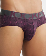 JOCKEY Tactel Microfiber Printed Brief With Moisture Move Properties #IC29- Potent Purple Printed