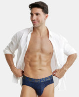 JOCKEY Tactel Microfiber Printed Brief with Moisture Move Properties #IC29- Rich Royal Blue Printed