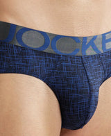 JOCKEY Tactel Microfiber Printed Brief with Moisture Move Properties #IC29- Rich Royal Blue Printed