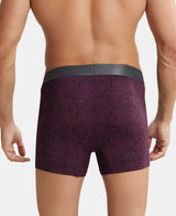 JOCKEY Tactel Microfiber Printed Trunk with Moisture Move Properties #IC30- Potent Purple Printed