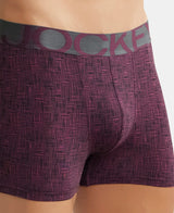 JOCKEY Tactel Microfiber Printed Trunk with Moisture Move Properties #IC30- Potent Purple Printed