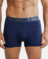 JOCKEY Tactel Microfiber Printed Trunk with Moisture Move Properties #IC30- Rich Royal Blue Printed