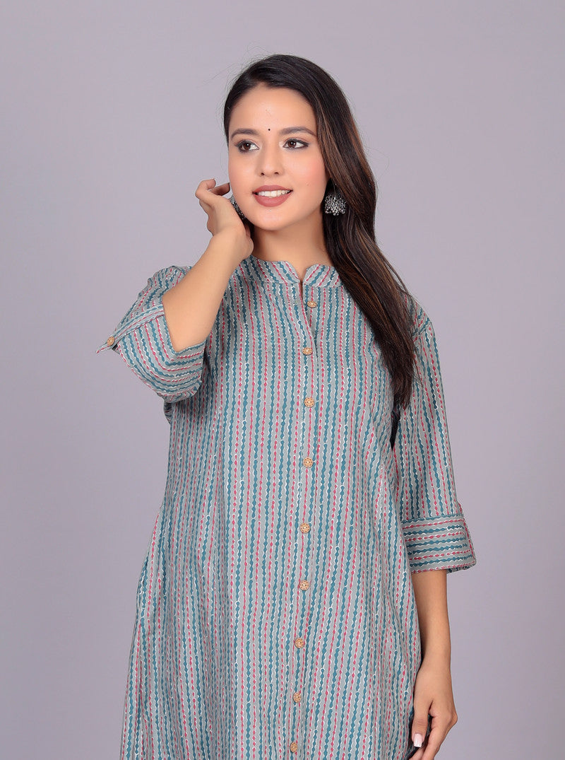 Cotton Printed Princess Cut Kurti