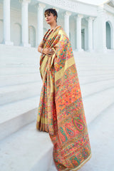 RACHNA - Cotton Silk Pashmina Zari With Multipal Thred Work Saree With Blouse