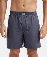 JOCKEY Super Combed Mercerized Cotton Woven Fabric Boxer Shorts #MC10 - Graphite