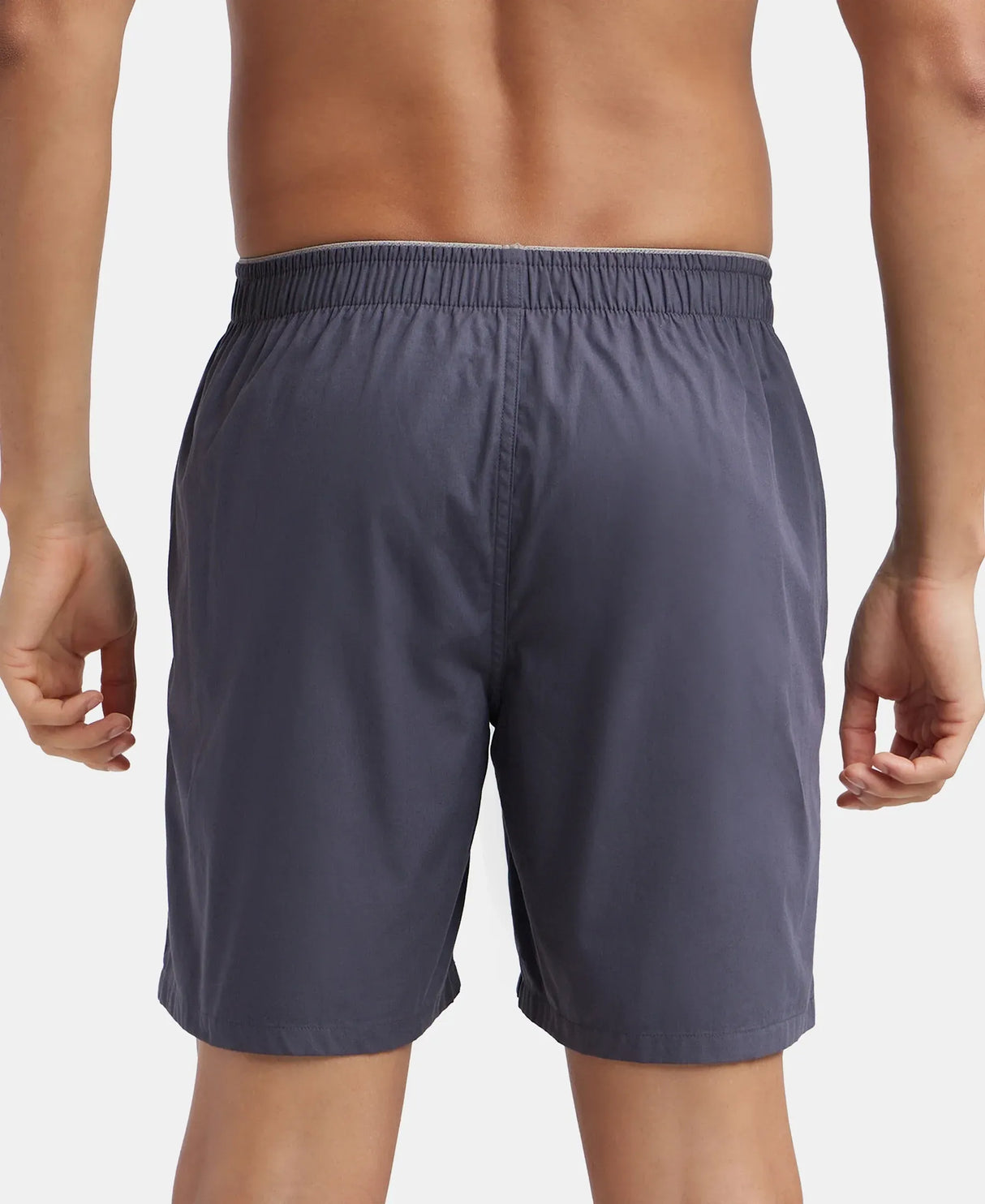 JOCKEY Super Combed Mercerized Cotton Woven Fabric Boxer Shorts #MC10 - Graphite