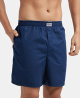 JOCKEY Super Combed Mercerized Cotton Woven Fabric Boxer Shorts #MC10 - Navy