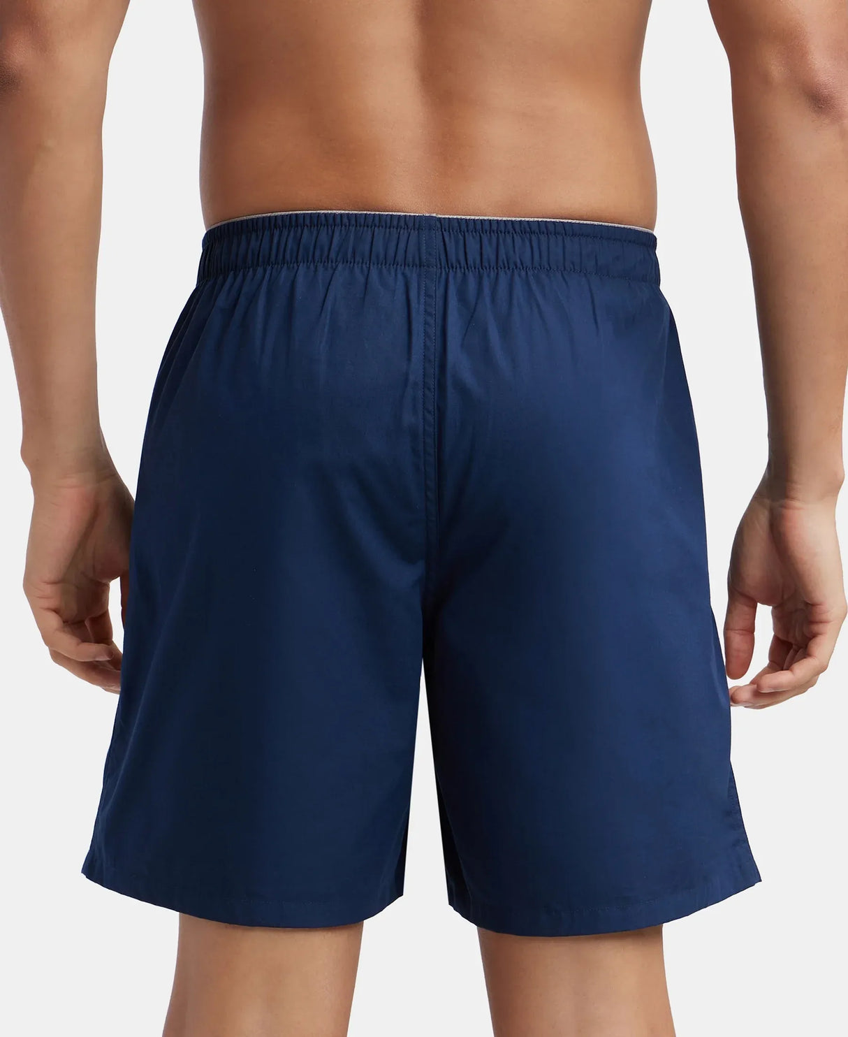 JOCKEY Super Combed Mercerized Cotton Woven Fabric Boxer Shorts #MC10 - Navy