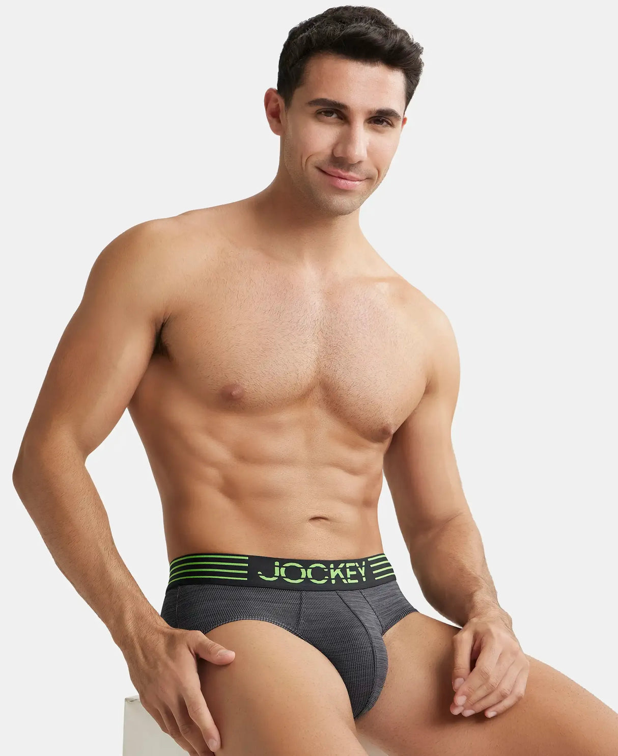 JOCKEY Microfiber Mesh Performance Brief with StayDry Technology #MM04 - Black