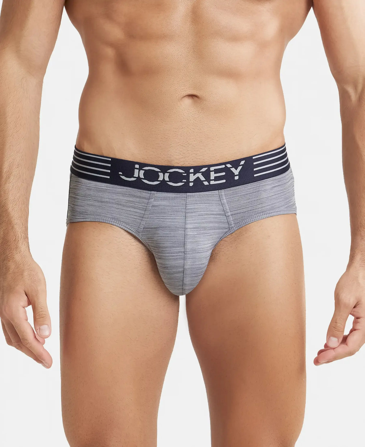 JOCKEY Microfiber Mesh Performance Brief with StayDry Technology #MM04 - Mid Grey