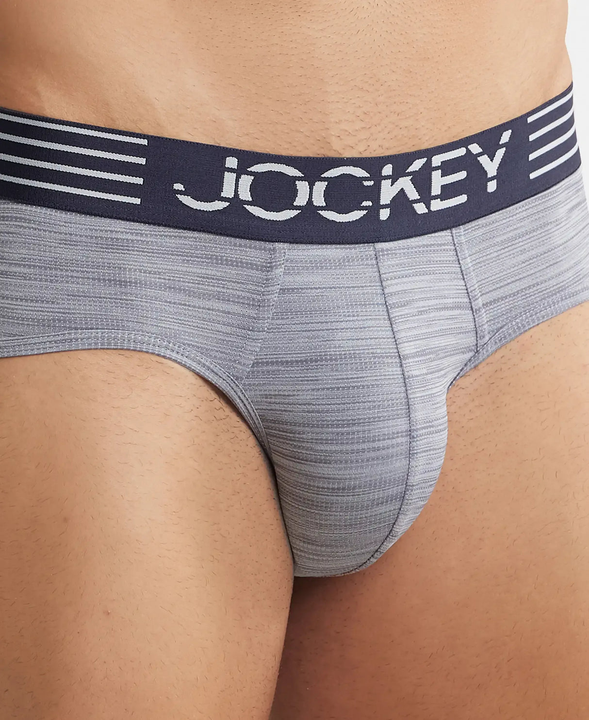 JOCKEY Microfiber Mesh Performance Brief with StayDry Technology #MM04 - Mid Grey