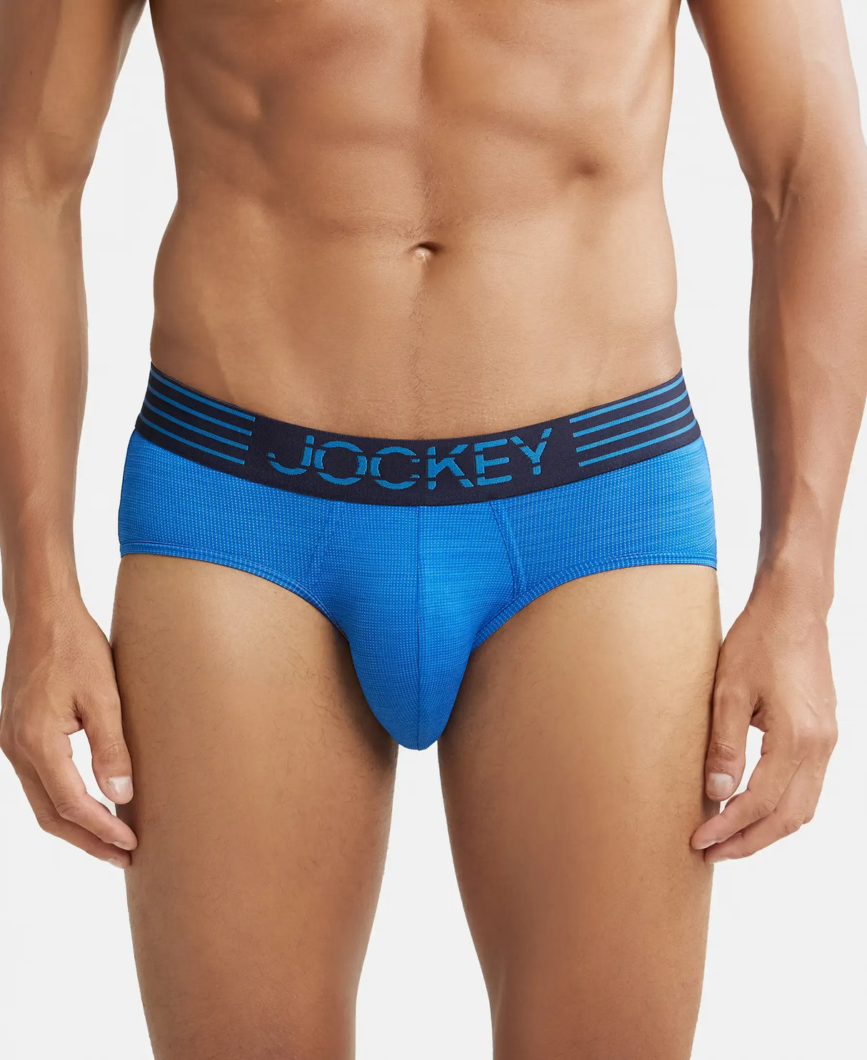 JOCKEY Microfiber Mesh Performance Brief with StayDry Technology #MM04 - Move Blue