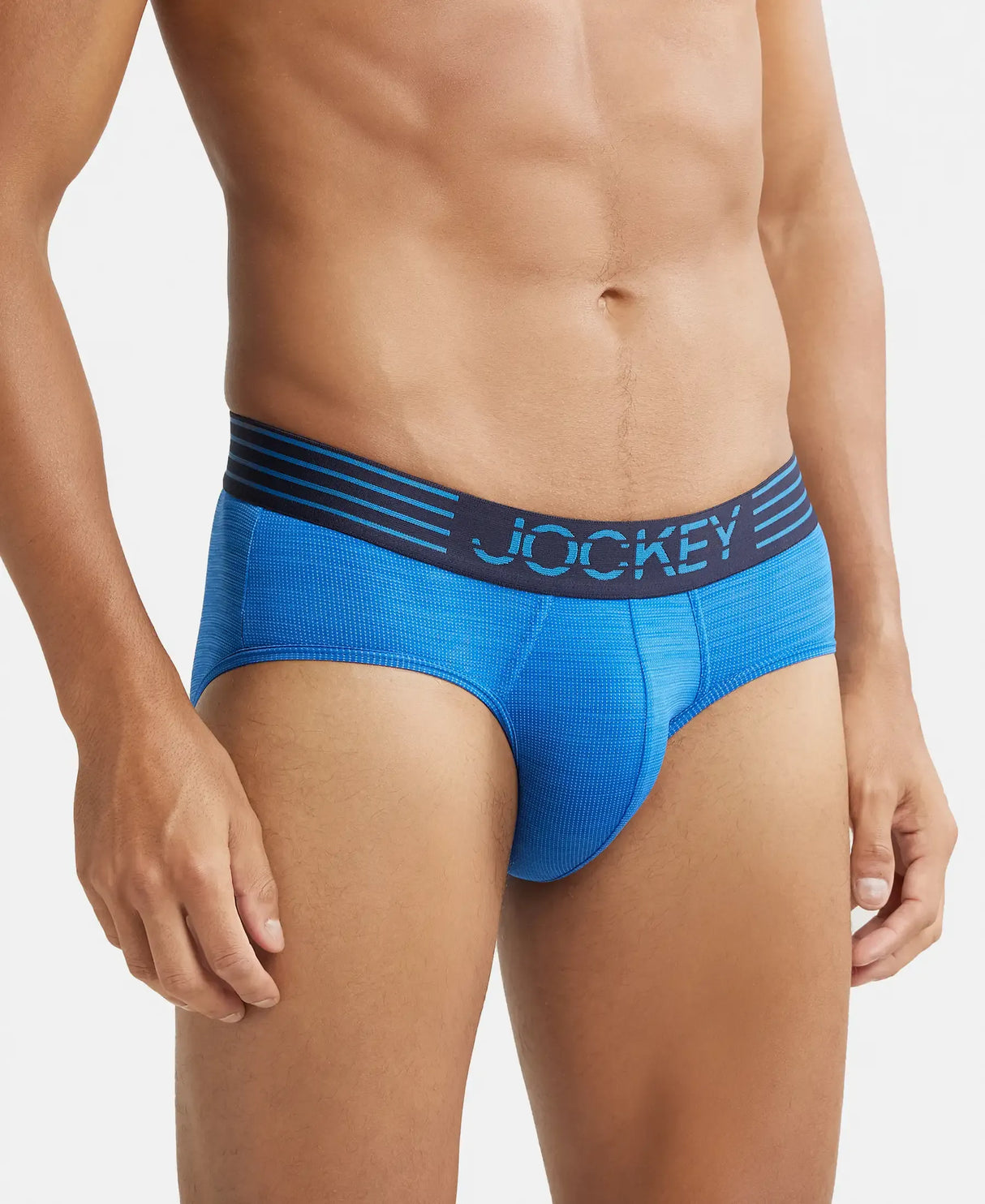 JOCKEY Microfiber Mesh Performance Brief with StayDry Technology #MM04 - Move Blue