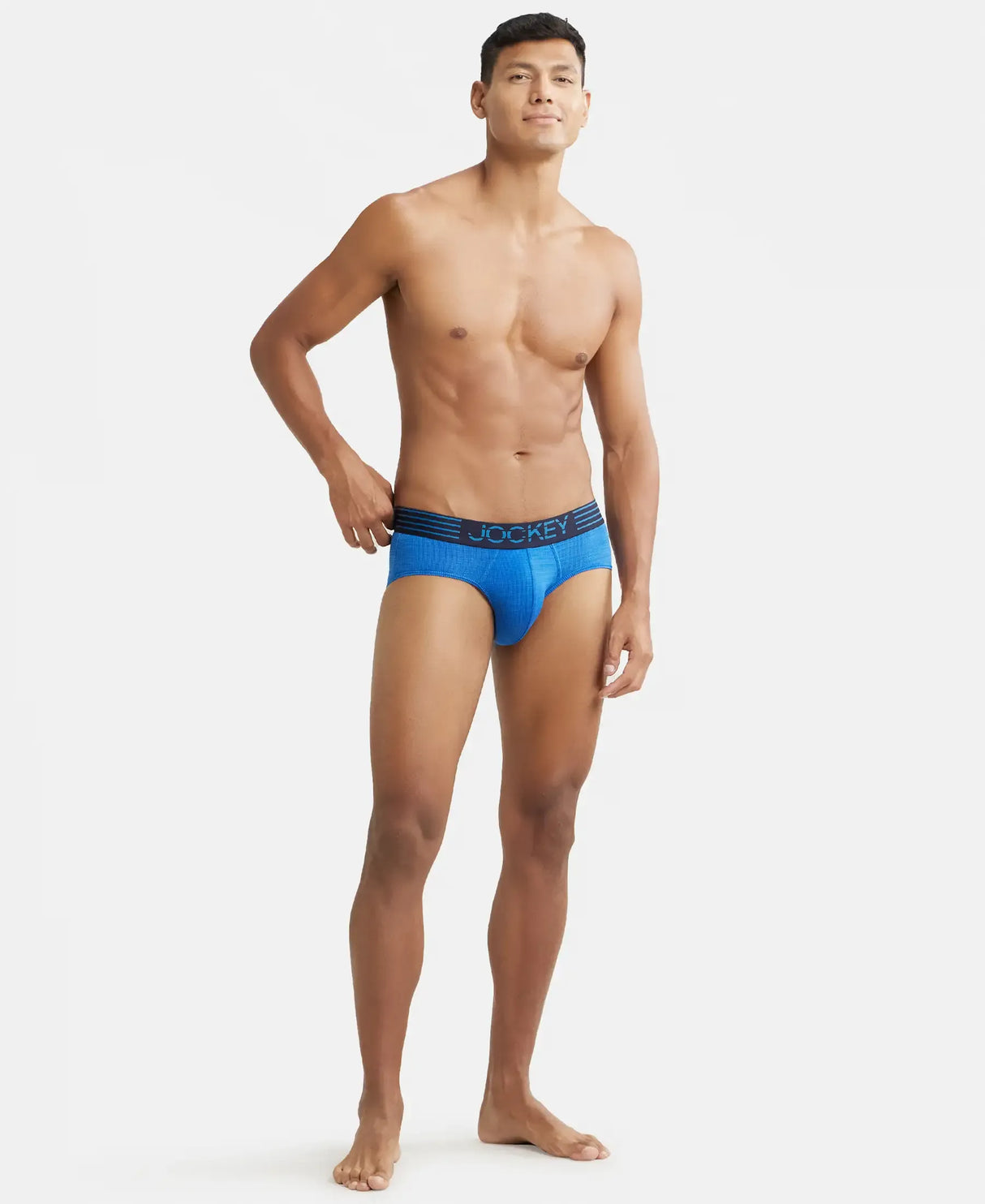 JOCKEY Microfiber Mesh Performance Brief with StayDry Technology #MM04 - Move Blue