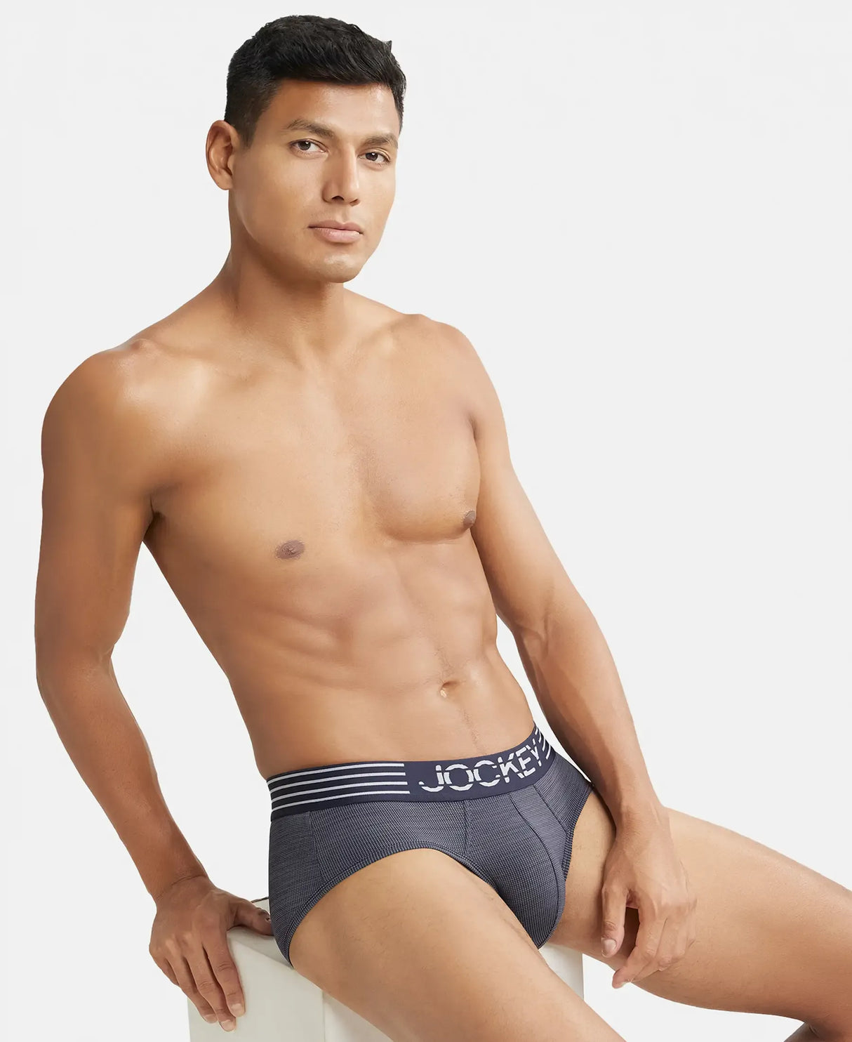 JOCKEY Microfiber Mesh Performance Brief with StayDry Technology #MM04 - True Navy