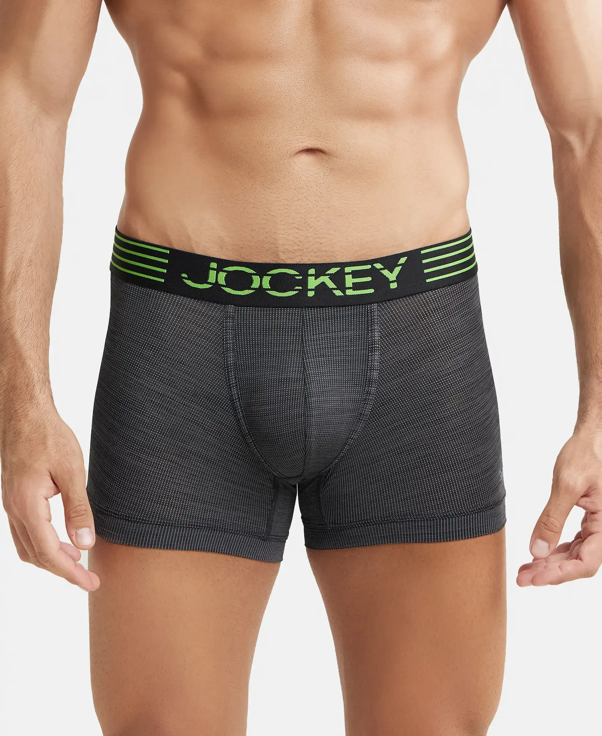 JOCKEY Microfiber Mesh Performance Trunk with StayDry Technology #MM05 - Black