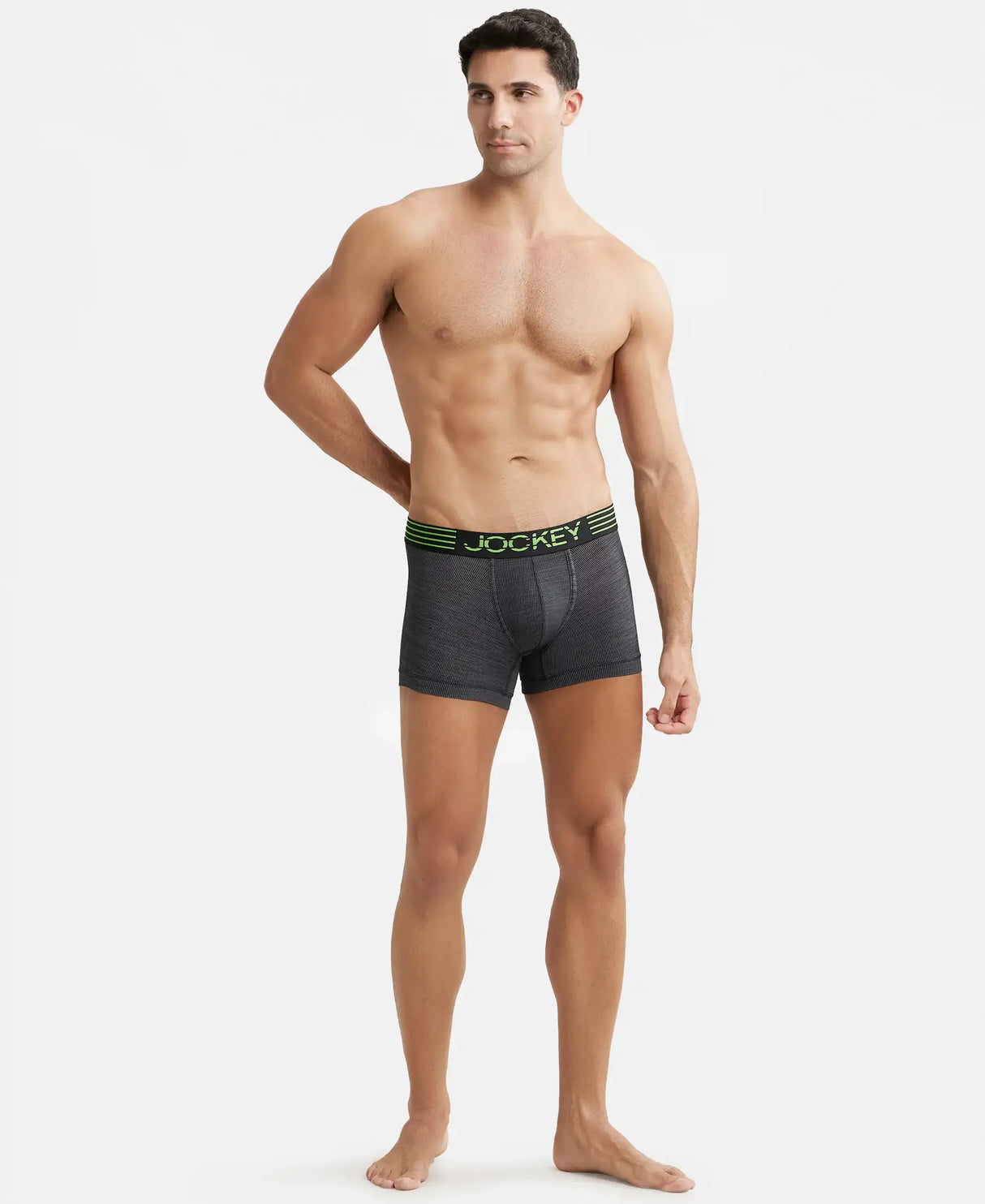 JOCKEY Microfiber Mesh Performance Trunk with StayDry Technology #MM05 - Black