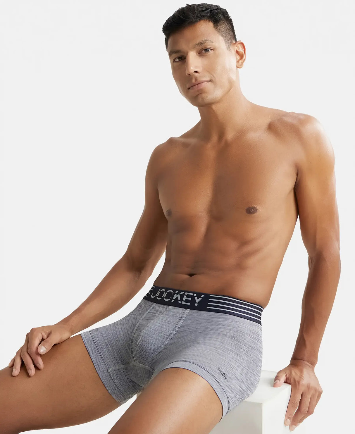 JOCKEY Microfiber Mesh Performance Trunk with StayDry Technology #MM05 - Mid Grey