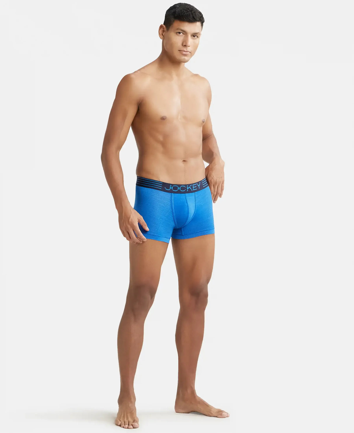 JOCKEY Microfiber Mesh Performance Trunk with StayDry Technology #MM05 - Move Blue