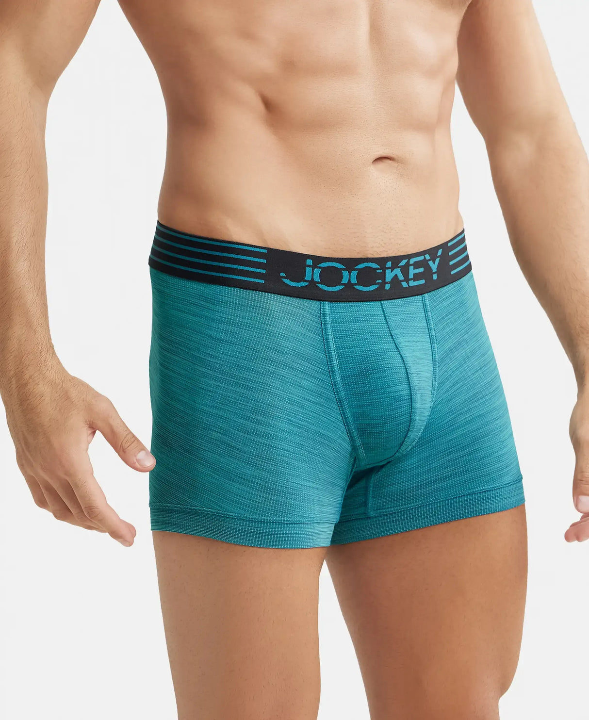 JOCKEY Microfiber Mesh Performance Trunk with StayDry Technology #MM05 - Ocean Depth