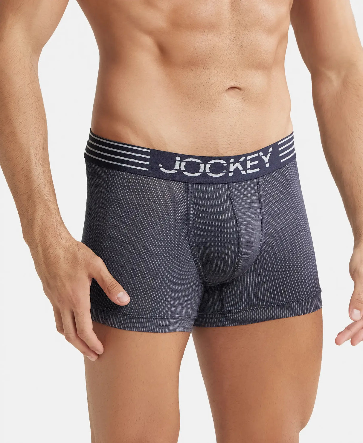 JOCKEY Microfiber Mesh Performance Trunk with StayDry Technology #MM05 - True Navy