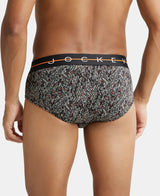 JOCKEY Super Combed Cotton Printed Brief with Ultrasoft Waistband #NY01 - Black & Orange