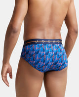 JOCKEY Super Combed Cotton Printed Brief with Ultrasoft Waistband #NY01 - Navy & Orange