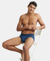 JOCKEY Super Combed Cotton Printed Brief with Ultrasoft Waistband #NY01 - Navy