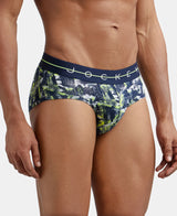 JOCKEY Super Combed Cotton Printed Brief with Ultrasoft Waistband #NY01 - Navy & Neon