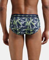 JOCKEY Super Combed Cotton Printed Brief with Ultrasoft Waistband #NY01 - Navy & Neon