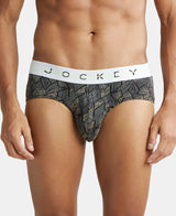 JOCKEY Super Combed Cotton Printed Brief with Ultrasoft Waistband #NY01 - Black