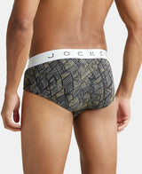 JOCKEY Super Combed Cotton Printed Brief with Ultrasoft Waistband #NY01 - Black