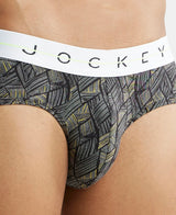 JOCKEY Super Combed Cotton Printed Brief with Ultrasoft Waistband #NY01 - Black