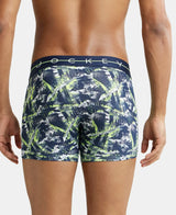 JOCKEY Super Combed Cotton Printed Trunk with Ultrasoft Waistband #NY02- Navy & Neon