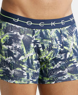 JOCKEY Super Combed Cotton Printed Trunk with Ultrasoft Waistband #NY02- Navy & Neon