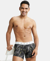 JOCKEY Super Combed Cotton Printed Trunk with Ultrasoft Waistband #NY02- Black