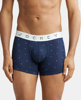 JOCKEY Super Combed Cotton Printed Trunk with Ultrasoft Waistband #NY02- Navy & White