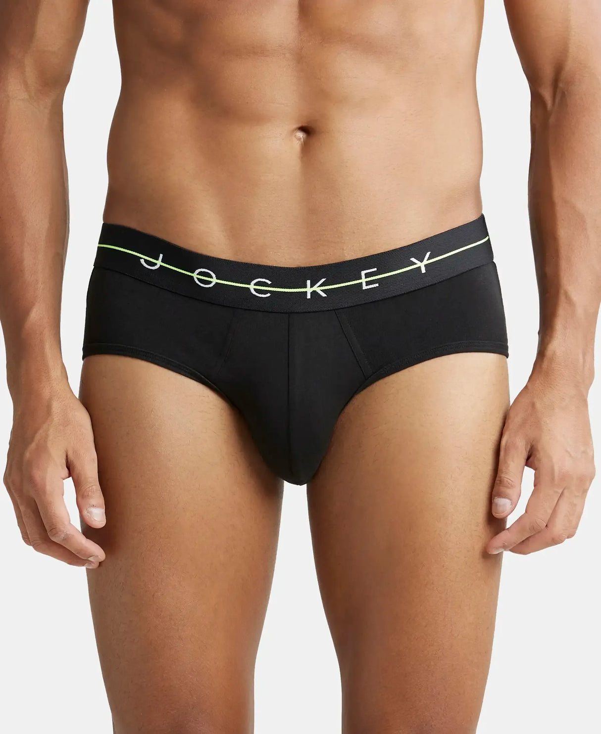 JOCKEY Super Combed Cotton Solid Brief with Ultrasoft Waistband #NY15- Black