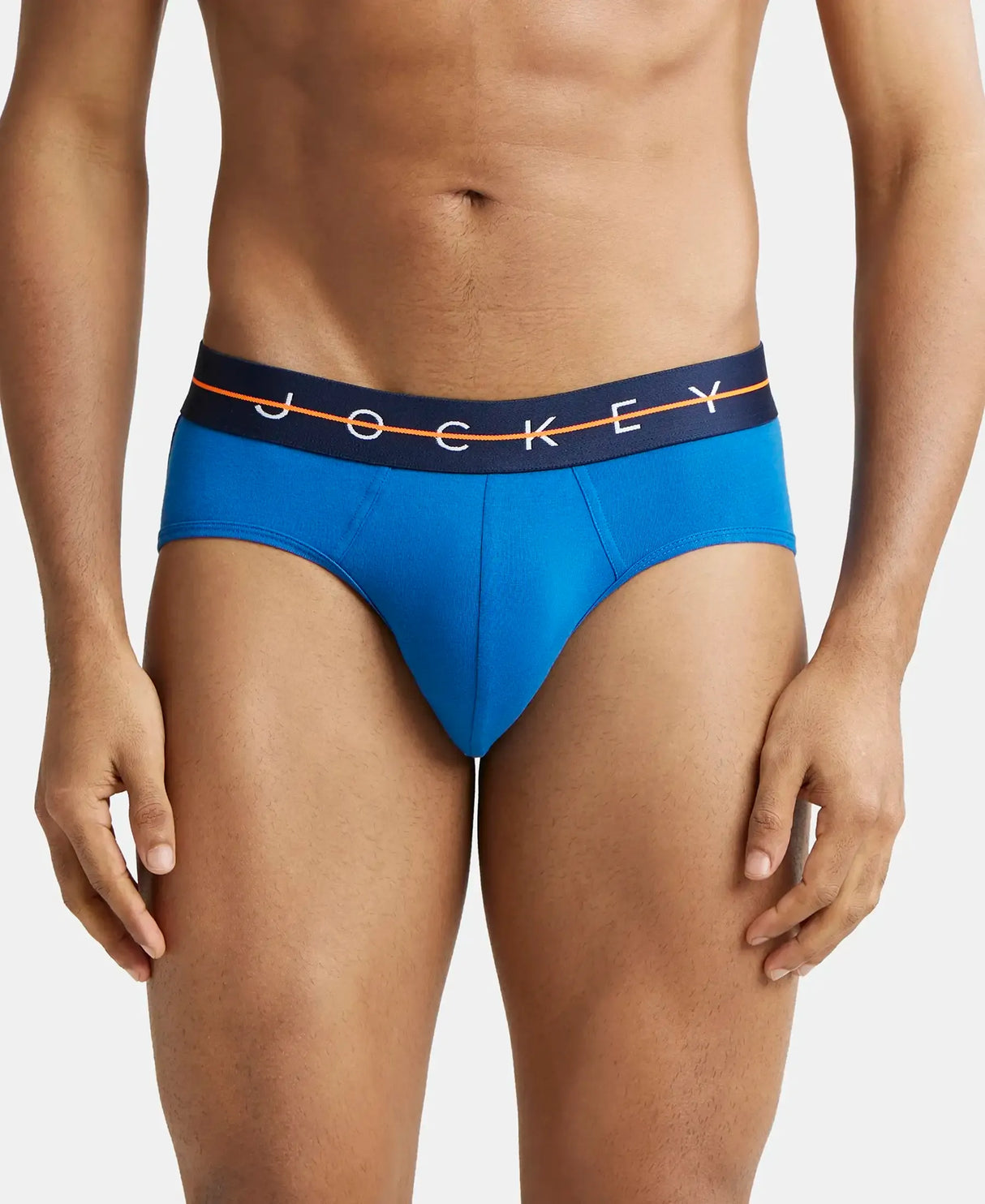 JOCKEY Super Combed Cotton Solid Brief with Ultrasoft Waistband #NY15- Classic Blue