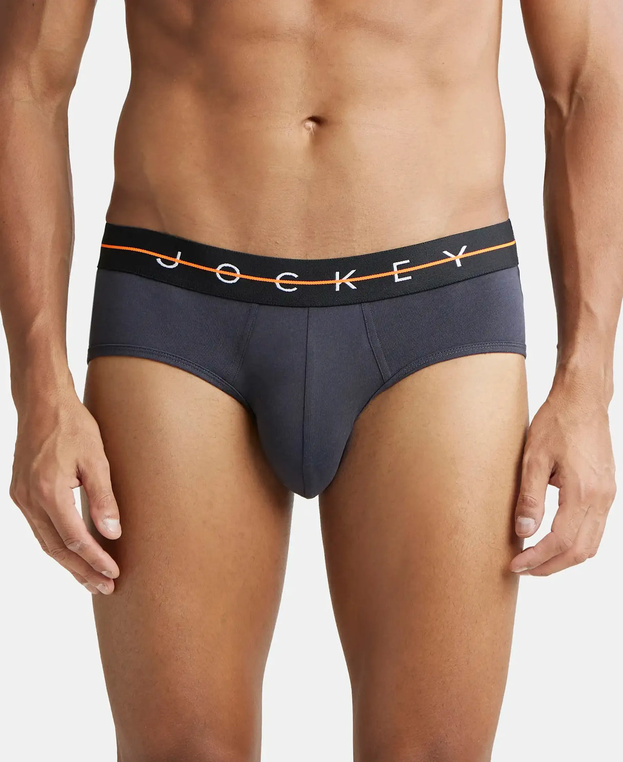 JOCKEY Super Combed Cotton Solid Brief with Ultrasoft Waistband #NY15- Graphite