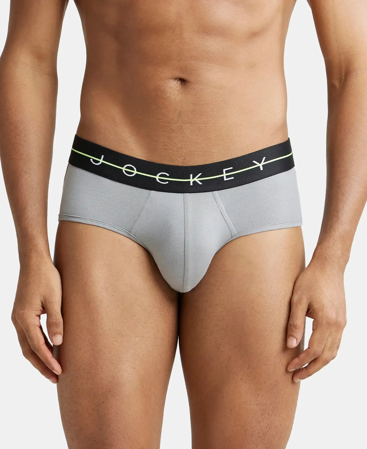 JOCKEY Super Combed Cotton Solid Brief with Ultrasoft Waistband #NY15- Monument