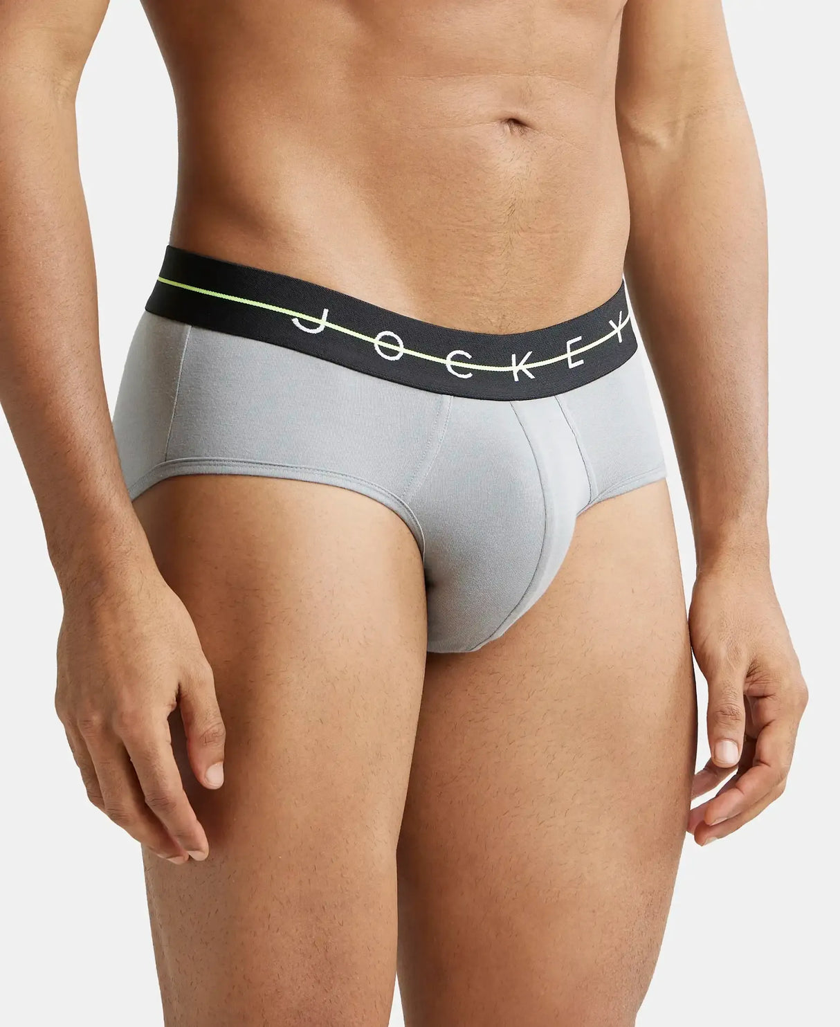 JOCKEY Super Combed Cotton Solid Brief with Ultrasoft Waistband #NY15- Monument