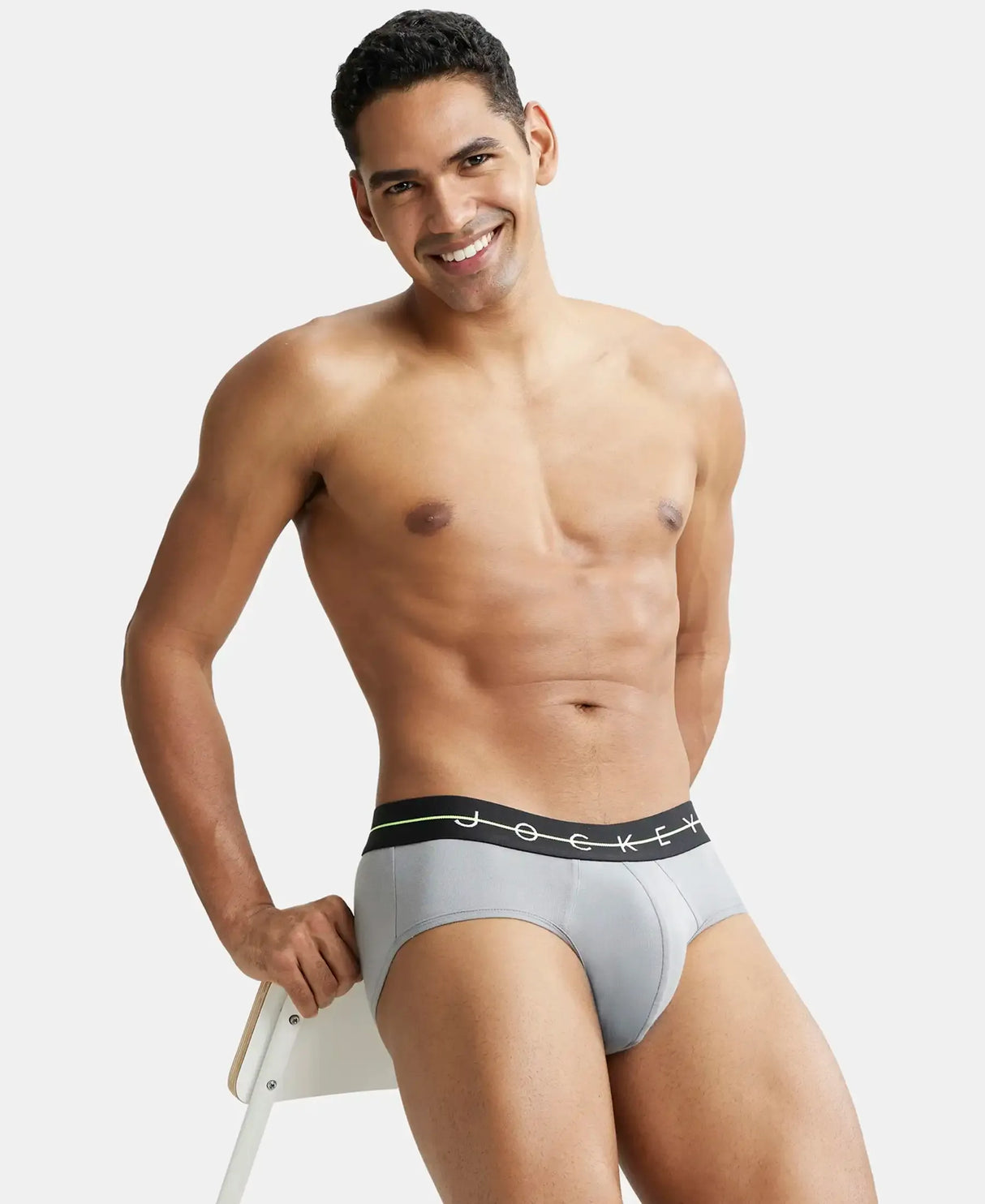 JOCKEY Super Combed Cotton Solid Brief with Ultrasoft Waistband #NY15- Monument