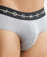 JOCKEY Super Combed Cotton Solid Brief with Ultrasoft Waistband #NY15- Monument