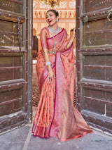 RACHNA - Cotton Silk Banarasi Zari Weaving Work Saree With Blouse