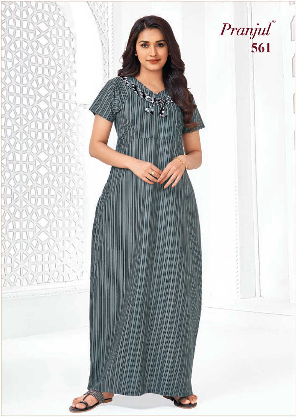 Pranjul - Pure Cotton Printed Nighty Gown